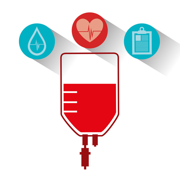 Εκστρατεία δωρεάς αίματος - Διάνυσμα, εικόνα