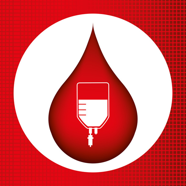 Bloed donatie campagne - Vector, afbeelding