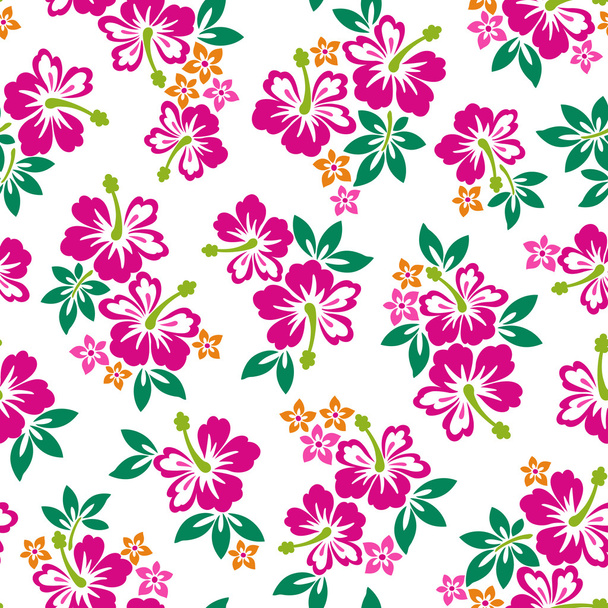 Hibiscus flower pattern - Vektor, obrázek