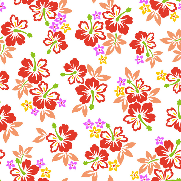 Hibiscus flower pattern - Вектор,изображение