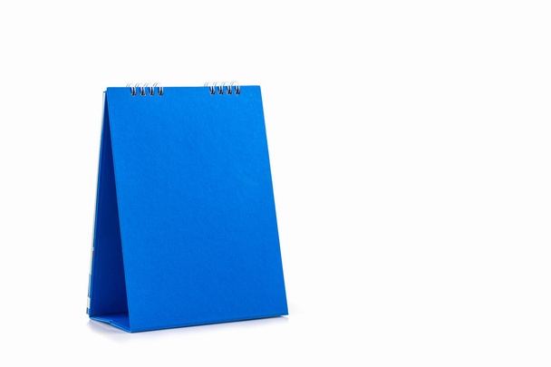 Blue blank paper desk spiral calendar. - Fotografie, Obrázek