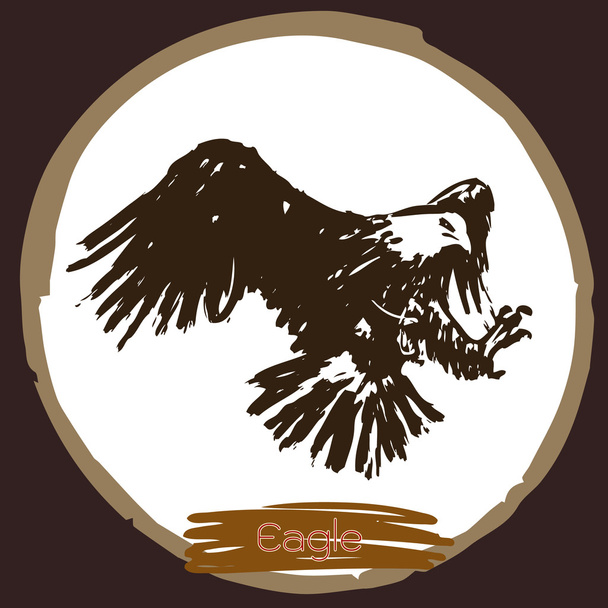 ilustración de águila, pájaro halcón
  - Vector, imagen