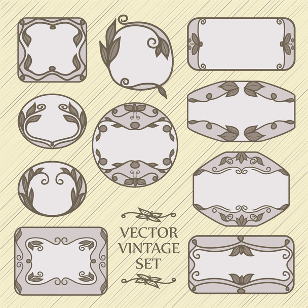 Vector vintage frames - ベクター画像
