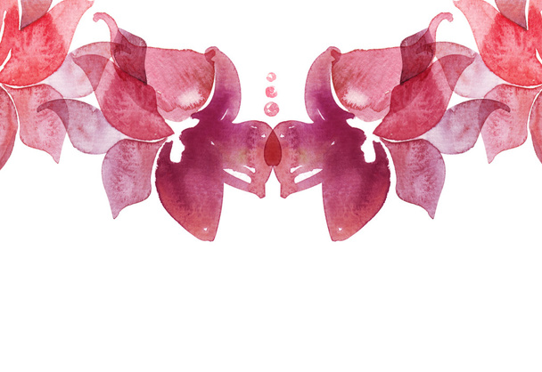 watercolor flower lotus chakra symbol - Foto, Imagen