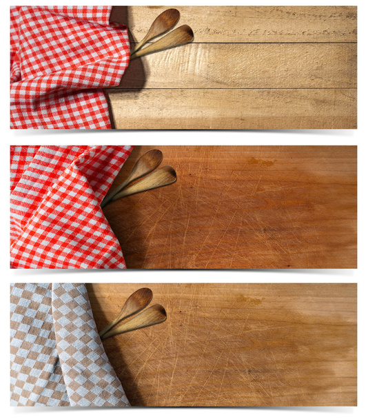 Zestaw kuchnia banery z serweta - Zdjęcie, obraz