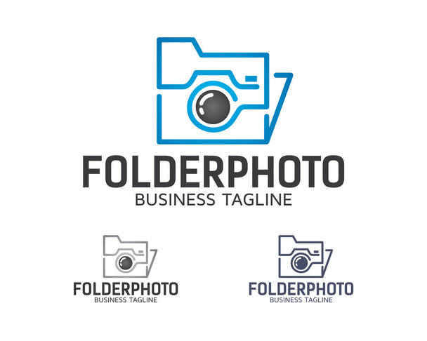 フォルダーの写真のベクトルのロゴ - ベクター画像
