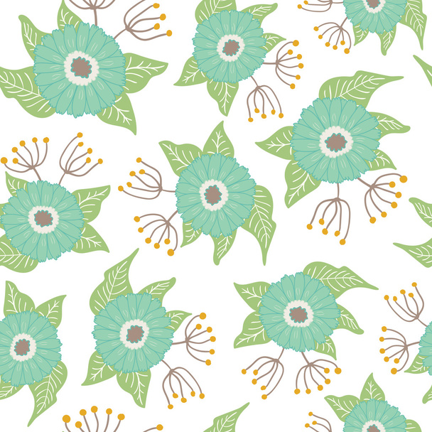 Seamless floral pattern vector background - Vektori, kuva