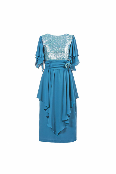 Femme robe bleue vintage
 - Photo, image