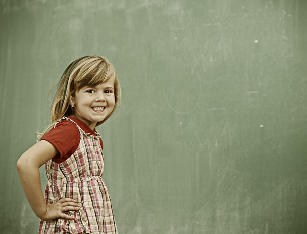 Kis lány az iskolában, oktatási tevékenység - Fotó, kép