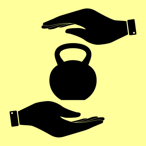 Save or protect symbol by hands. - Vector, Image