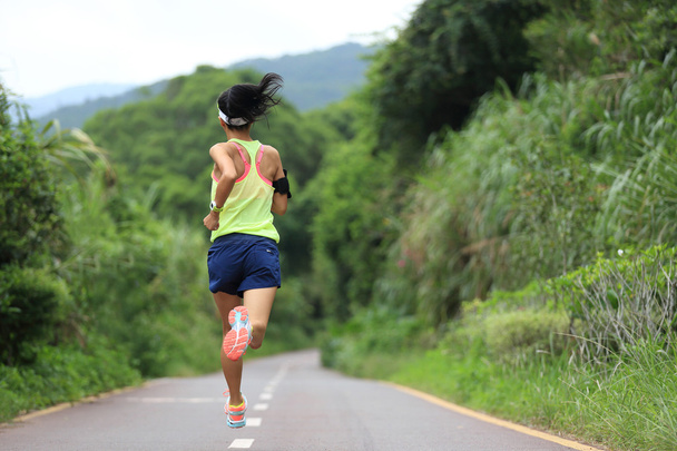 female running on trail - Photo, Image