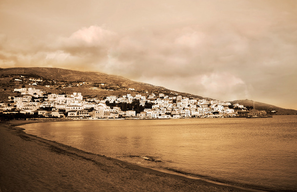 Playa de Batsi en la isla de Andros Grecia
 - Foto, Imagen