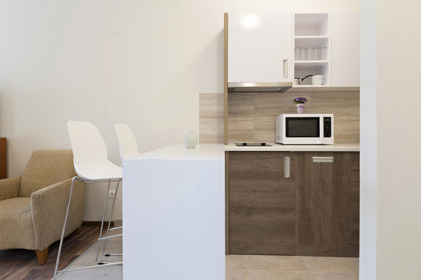 Interior of a small apartment kitchen - Φωτογραφία, εικόνα