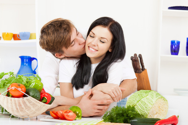 Young couple in kitchen - Photo, Image