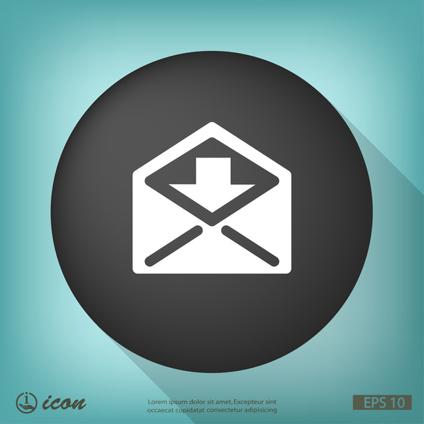 Pictograph of mail envelope - Vettoriali, immagini