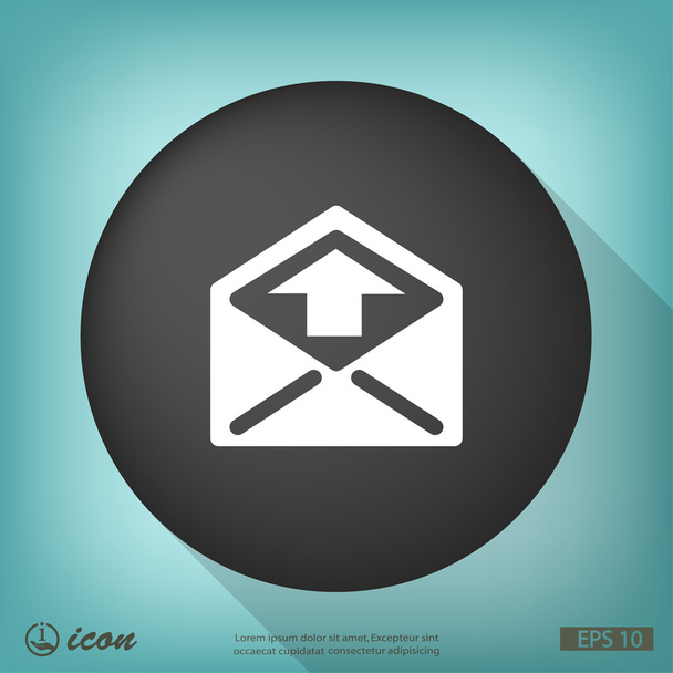 Pictograph of mail envelope - Vektor, obrázek
