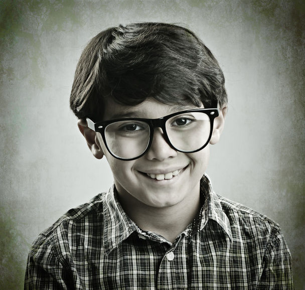 Little cute boy posing for retro style photography - Photo, Image
