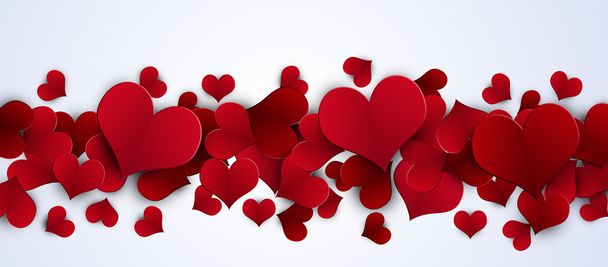 Bannière rouge Valentine Hearts
 - Photo, image