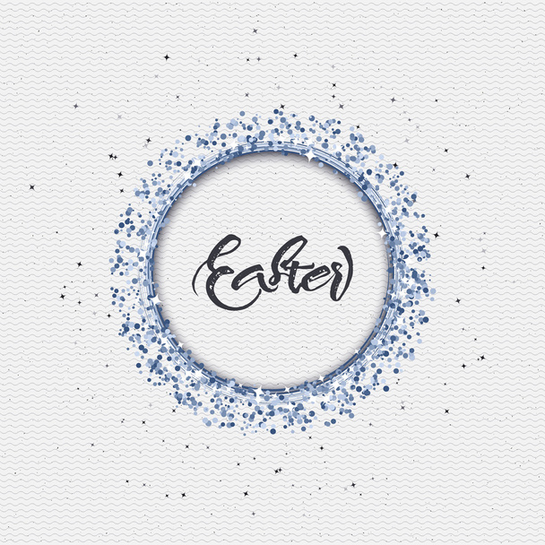 Happy easter - calligraphy typography badge It can be used for postcards, posters, presentations - Vektor, obrázek