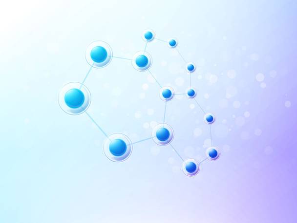 abstraktní modrá molekula - Vektor, obrázek