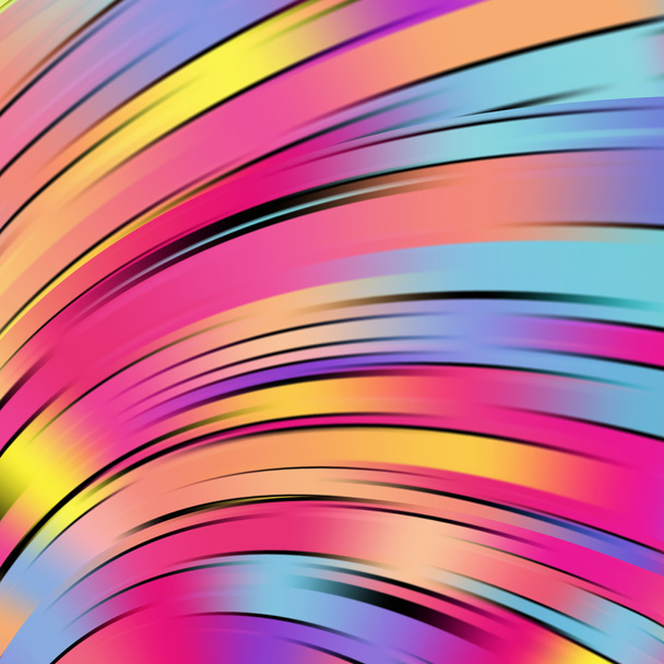 Colorido linhas de luz lisas fundo. Cor-de-rosa, amarelo, azul. Ilustração vetorial
 - Vetor, Imagem