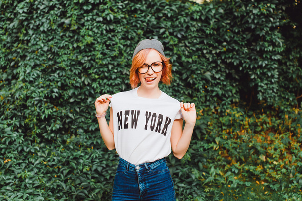 Young stylish hipster woman - Photo, Image