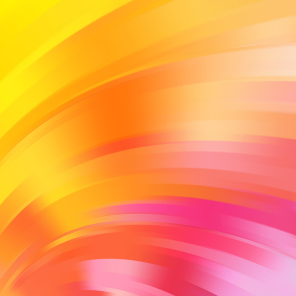 Colorful smooth light yellow, orange, pink lines background. - Vector, Image