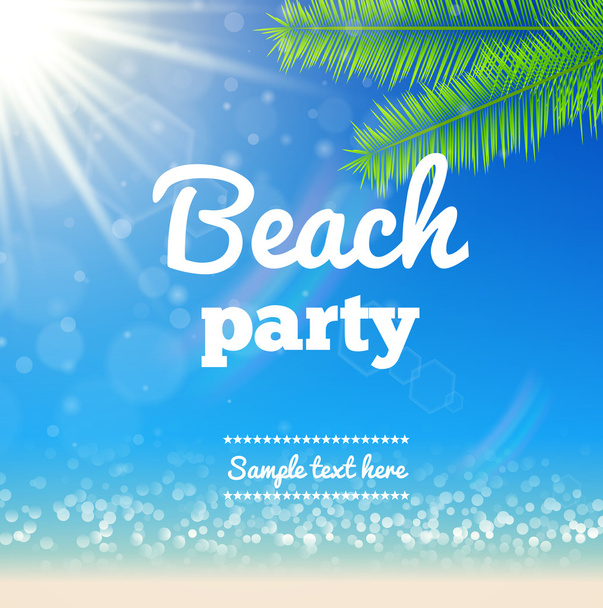 Sunny Beach koncept - Vektor, obrázek