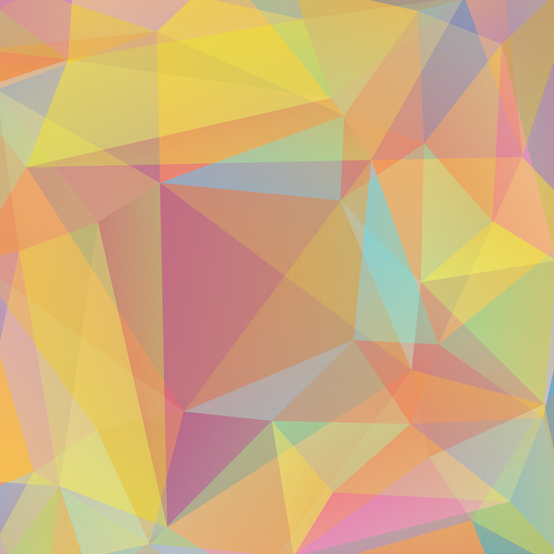 abstract background consisting of orange, yellow, pink triangles - Vector, imagen