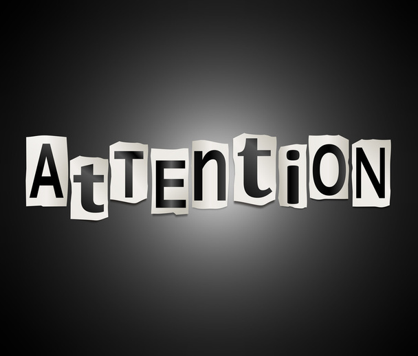 Attention word concept. - Photo, Image