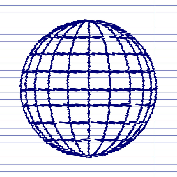 Dünya küre işareti - Vektör, Görsel