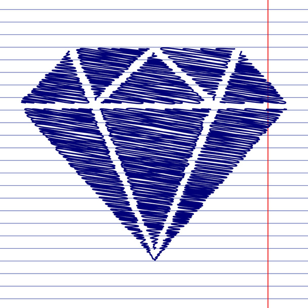 Diamant teken illustratie - Vector, afbeelding