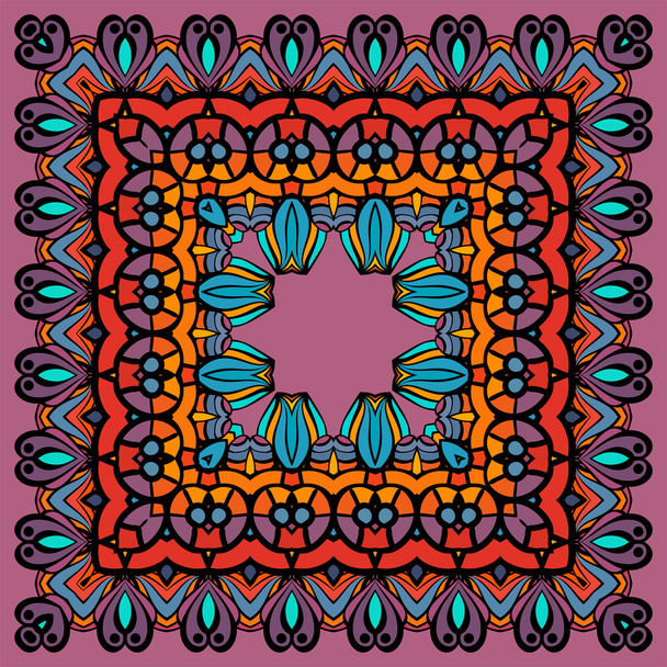 Kleurrijke geometrische patroon, vector illustratie. Roze, paars, oranje kleuren - Vector, afbeelding