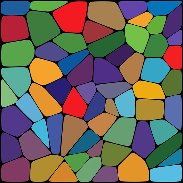 abstrakter Hintergrund bestehend aus grünen, roten, blauen, gelben, orangen Farben - Vektor, Bild
