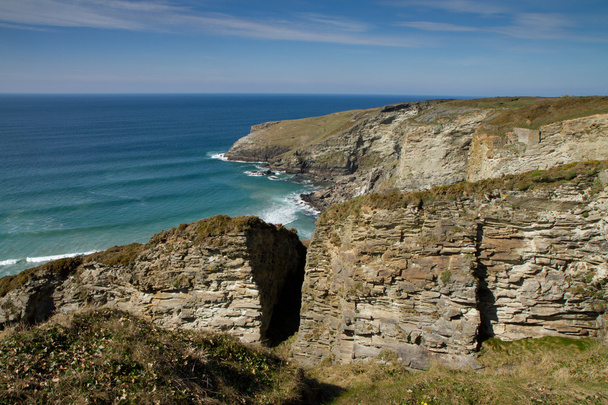 Cornwallský poloostrova poblíž otvoru beach - Fotografie, Obrázek