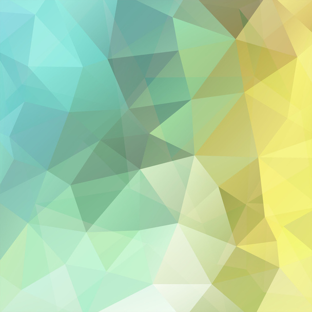 abstract background consisting of green, blue, yellow triangles - Vektor, obrázek