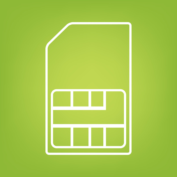 Icono de línea de tarjeta SIM
 - Vector, imagen