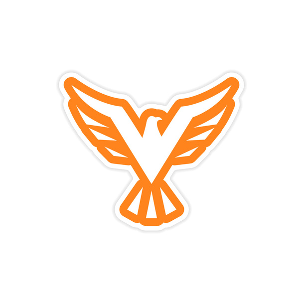 Αυτοκόλλητο λογότυπο φτερά αετού - Διάνυσμα, εικόνα