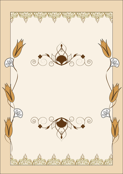 ottoman pattern invitation - ベクター画像