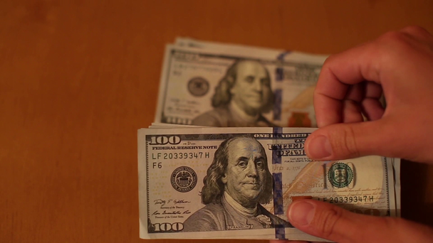 Zwei führende harte Währungen - US-Dollar und Euro - Filmmaterial, Video