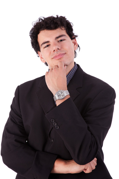 Handsome businessman, isolated on white background. studio shot - Φωτογραφία, εικόνα