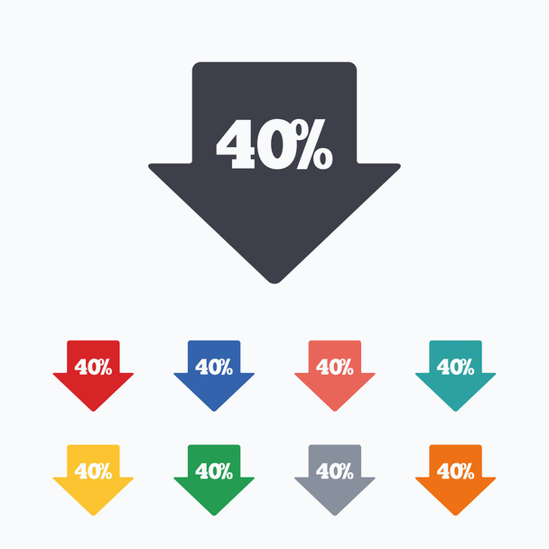 40 percent sale arrows - Vector, Image