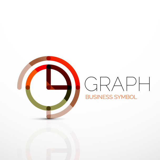 Idée abstraite de logo, graphique linéaire ou icône d'entreprise graphique. Modèle de conception de logotype vectoriel créatif
 - Vecteur, image