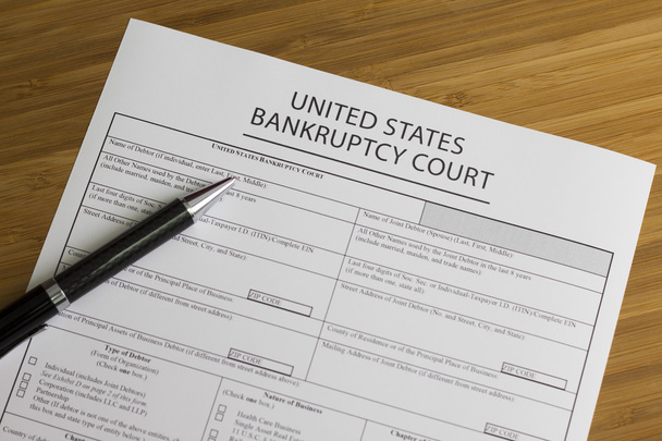 Formulario de audiencia de la corte de bancarrota
 - Foto, imagen