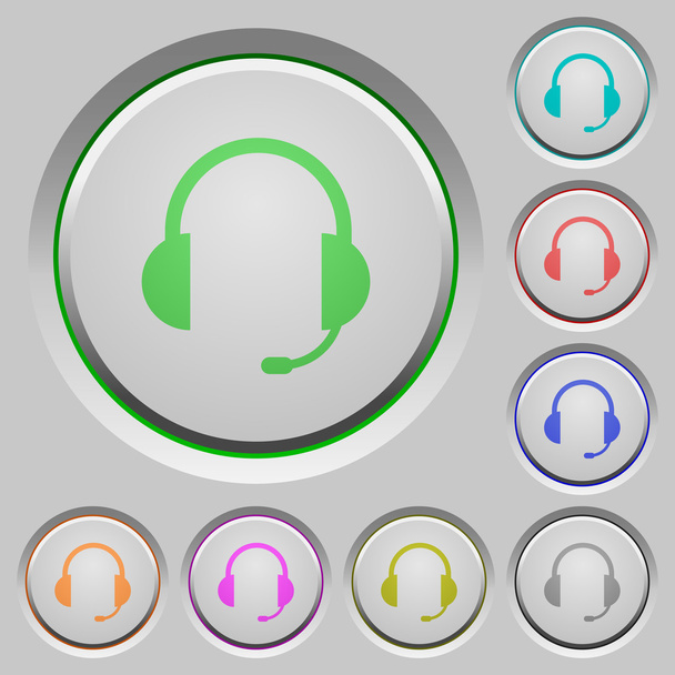 Headset push buttons - Vector, afbeelding
