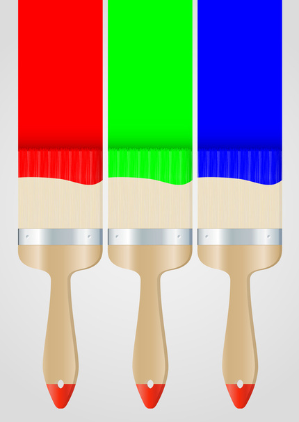 Farbpinsel Set - Vektor, Bild