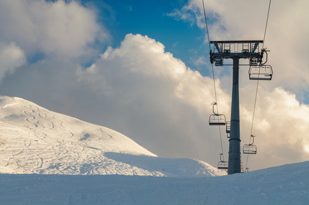 Vogel Kayak Merkezi dağlarda kar ve muhteşem bir sürü  - Fotoğraf, Görsel