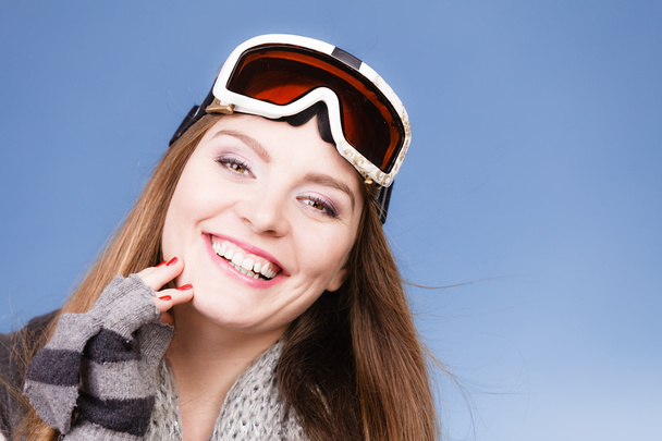 skier  wearing  ski googles smiling - Фото, изображение