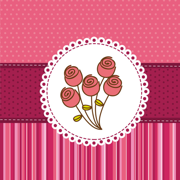 χαριτωμένο τριαντάφυλλα - Διάνυσμα, εικόνα