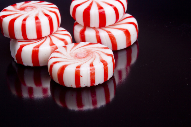 Red Striped Peppermints - Fotoğraf, Görsel